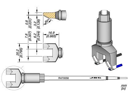 Pájecí hrot JBC R470058
