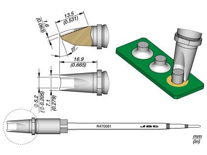 Pájecí hrot JBC R470061