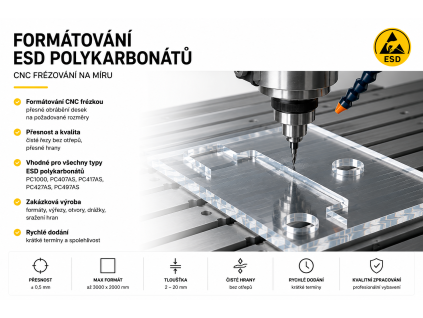 Formátování ESD polykarbonátů