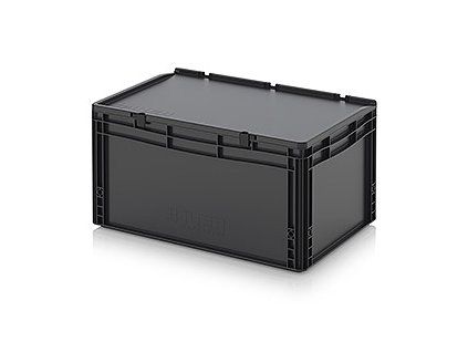 ESD přepravka AUER s víkem 800 × 600 mm