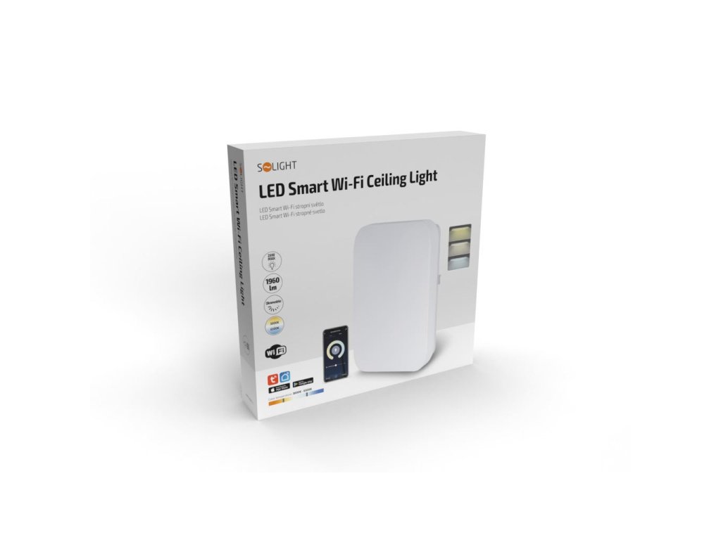 Solight LED SMART WIFI stropni sv tlo 28W 1960lm 3000 6000K tvercove 38cm EPA svitidla s.r.o