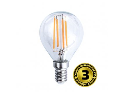 Solight LED žárovka retro, miniglobe, 4W, E14, 3000K, 360°, 440lm