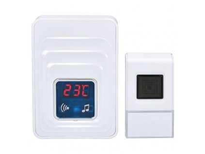 1L57 Solight bezdrátový zvonek, do zásuvky, 120m, bílý