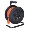 Solight prodlužovací přívod - na bubnu, 4 zásuvky, 15m, oranžový kabel, 3x 1,0mm2