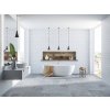 40040106 Bluestone French Pattern Marble Tile Brushed Soft Edge bathroom view 2S3A3764 01