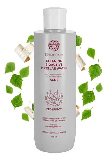 Přehled vlastností bioaktivní micelární vody při akné EPIDERMA®