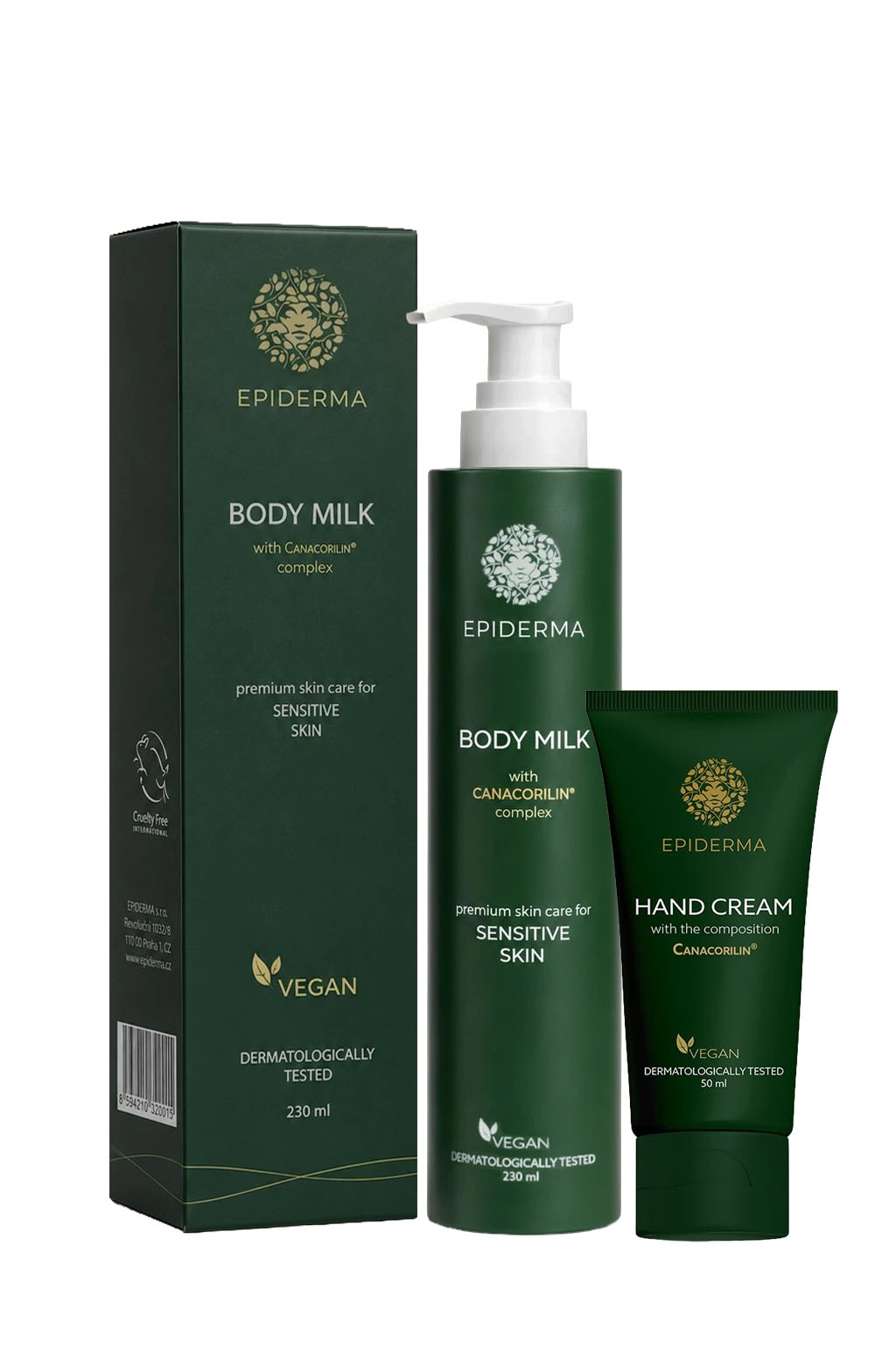 Sada tělové mléko a krém na ruce s komplexem CANACORILIN® EPIDERMA®