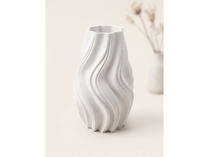 Bílá designová váza Aurora (Skandi & Boho)