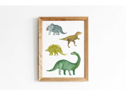 plakat s dinosaury
