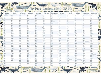kalendar velky 2026 velryby