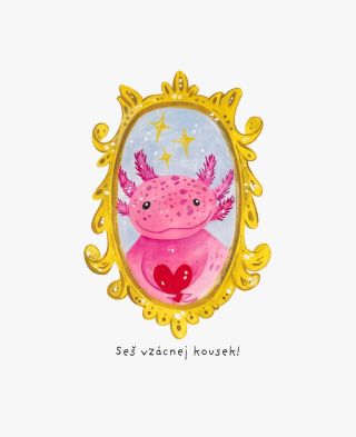 ❤️Nezapomínej, že #sesvzacnejkousek✨ Je někdo, komu byste to chtěli připomenout?☺️🫶🏼 #axolotl #illustration #draw #painting
