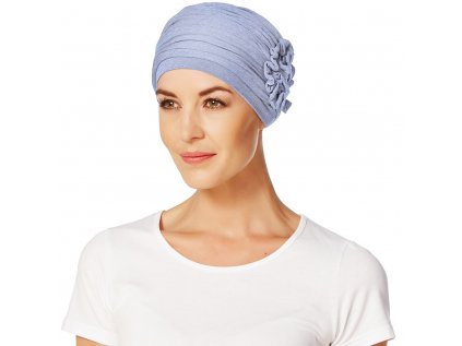 TURBAN LOTUS SVETLE MODRY MELIR DOBROMILA DARNADYOVA EPITA DD ZLIN