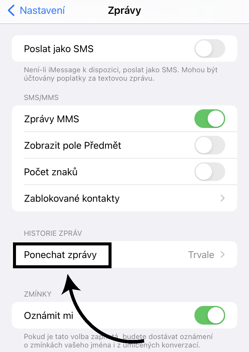 jak vyčistit paměť iPhone