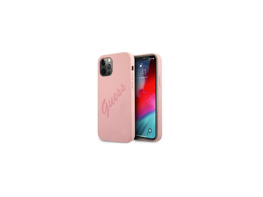 Screenshot 2024 03 27 at 11 21 29 Guess GUHCP12MLSVSPI Apple iPhone 12 12 Pro pink hardcase Script Vintage
