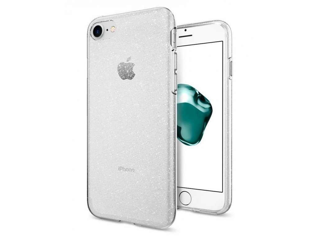 Spigen Liquid crystal obal pro iPhone 7/8/SE 2020 transparentní třpytivý