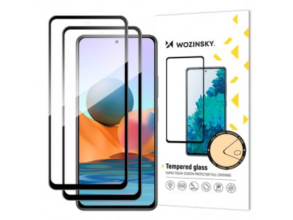 eng pm Wozinsky 2x Tempered Glass Full Glue Super Tough Screen Protector Full Coveraged with Frame Case Friendly for Xiaomi Redmi Note 10 Pro black 76977 1