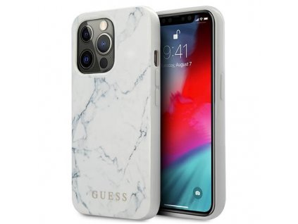 GUESS obal White Marble pro iPhone 13 Pro