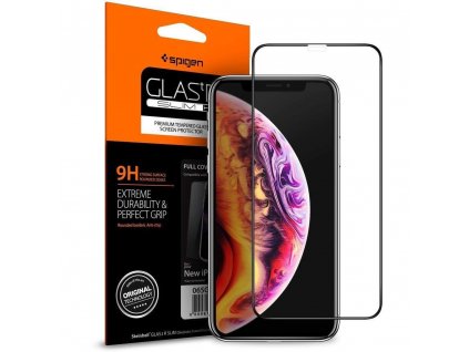 Ochranné skla Spigen FC pro iPhone X / XS / 11 Pro (Case Fit) Černé