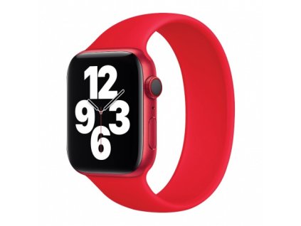 coteetci liquid silicone band 160 mm for apple watch 42 44 mm red