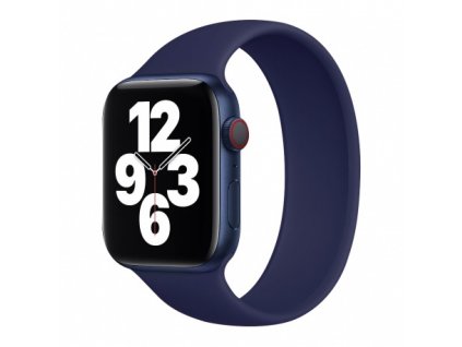 coteetci liquid silicone band 160 mm for apple watch 42 44 mm midnight blue