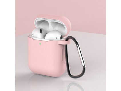 eng pm Case for AirPods 2 AirPods 1 silicone soft case for headphones keychain carabiner pendant pink case D 87728 1