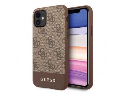 eng pm Guess GUHCN61G4GLBR iPhone 11 6 1 quot Xr brown brown hard case 4G Stripe Collection 57518 1