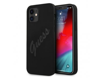 eng pm Guess GUHCP12SLSVSBK iPhone 12 mini 5 4 quot black black hardcase Script Vintage 68764 1