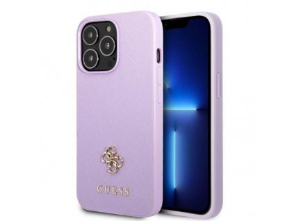 eng pl Guess GUHCP13LPS4MU iPhone 13 Pro 13 6 1 quot purple purple hardcase Saffiano 4G Small Metal Logo 137720 1