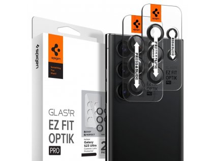 eng pl Spigen OPTIK TR EZ FIT CAMERA PROTECTOR 2 PACK GALAXY S23 ULTRA BLACK 138443 1