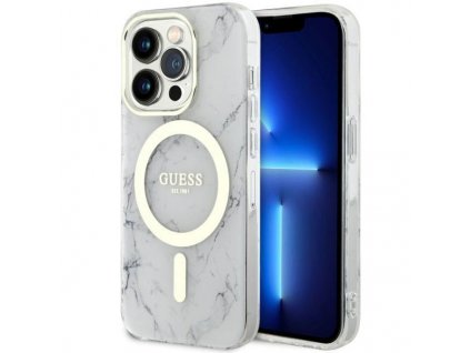 eng pl Guess GUHMP14XPCUMAH iPhone 14 Pro Max 6 7 quot white white hardcase Marble MagSafe 148979 1