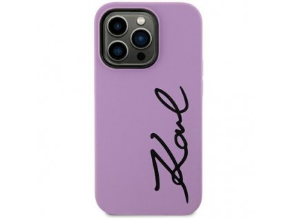 eng pl Karl Lagerfeld KLHCN61SKSVGU iPhone 11 Xr 6 1 quot purple purple hardcase Silicone Signature 150248 1