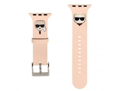 eng pm Karl Lagerfeld Pasek KLAWLSLCKP Apple Watch 42 44 45mm rozowy pink strap Silicone Karl Choupette Heads 90655 2