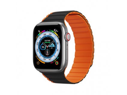 eng pm Magnetic Apple Watch SE 8 7 6 5 4 3 2 1 41 40 38mm Dux Ducis Strap LD Version Black amp Orange 149587 1