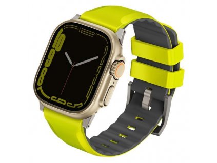 eng pl Uniq Linus Band Apple Watch Series 1 2 3 4 5 6 7 8 SE SE2 Ultra 42 44 45 49mm Airosoft Silicone Lime Green Lime Green 149719 1