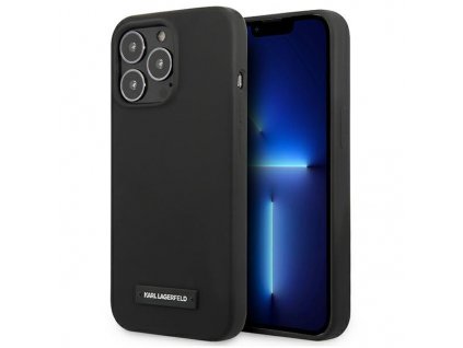 eng pl Karl Lagerfeld KLHCP13LSLMP1K iPhone 13 Pro 13 6 1 hardcase czarny black Silicone Plaque 95666 1