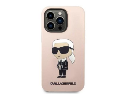 eng pl Karl Lagerfeld KLHCP14LSNIKBCP iPhone 14 Pro 6 1 quot hardcase pink pink Silicone Ikonik 136736 3