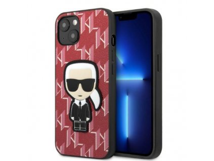 eng pm Karl Lagerfeld KLHCP13MPMNIKPI iPhone 13 6 1 quot hardcase red red Monogram Ikonik Patch 137743 1