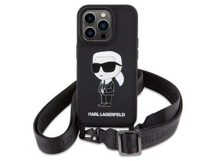 eng pm Karl Lagerfeld KLHCP15LSCBSKNK iPhone 15 Pro 6 1 quot hardcase black black Crossbody Silicone Ikonik 155821 2