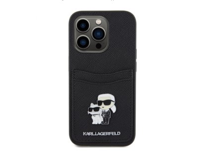 Screenshot 2023 11 21 at 15 44 18 Karl Lagerfeld KLHCP15LSAPKCNPK Apple iPhone 15 Pro hardcase Saffiano Cardslot Karl&Choupette Metal Pin black