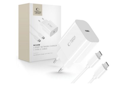 Screenshot 2025 11 04 at 14 01 32 Tech Protect NC20W PD20W USB C wall charger with USB C cable white Hurtel.com