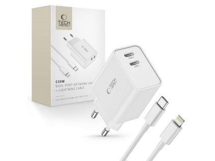 Screenshot 2025 11 04 at 14 10 06 Tech Protect C35W 2x USB C PD 35W Wall Charger with USB C Lightning Cable White Hurtel.com