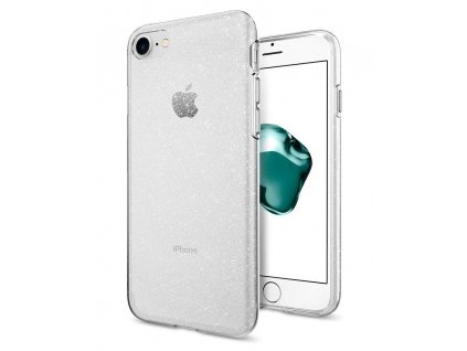 Spigen Liquid crystal obal pro iPhone 7/8/SE 2020 transparentní třpytivý