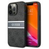 GUESS obal Grey Printed Stripe pro iPhone 13 Pro Max