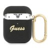 Guess silikonové pouzdro Saffiano pro Apple Airpods černé