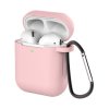 eng pm Case for AirPods 2 AirPods 1 silicone soft case for headphones keychain carabiner pendant pink case D 87728 4
