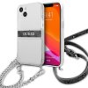 eng pm Guess GUHCP13MKC4GBSI iPhone 13 6 1 quot Transparent hardcase 4G Gray Strap Silver Chain 88470 1
