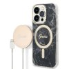 eng pl Set Guess GUBPP14LHMEACSK Case Charger iPhone 14 Pro 6 1 black black hard case Marble MagSafe 136509 1