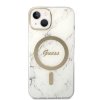 eng pl Set Guess GUBPP14SHMEACSH Case Charger iPhone 14 6 1 white white hard case Marble MagSafe 136520 3
