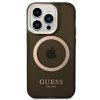 eng pl Guess GUHMP14LHTCMK iPhone 14 Pro 6 1 quot black black hard case Gold Outline Translucent MagSafe 122413 3