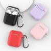 eng pm Case for AirPods 2 AirPods 1 silicone soft cover for headphones keychain carabiner pendant black case D 87734 2